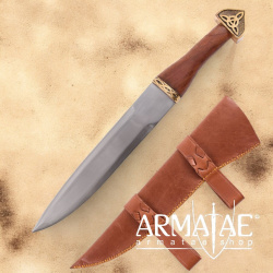 Wikinger Sax mit Holzgriff und Lederscheide auf https://armatae.shop