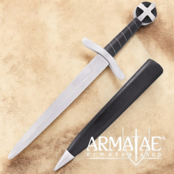 Kreuzritter Schaukampf Dolch mit Scheide auf https://armatae.shop
