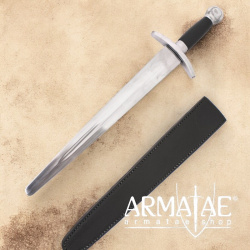 Mittelalterlicher Schaukampf Dolch mit Lederscheide auf https://armatae.shop
