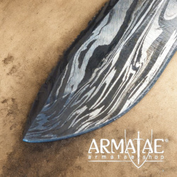 Damast Skinner ANF18024 mit Lederscheide auf https://armatae.shop Damast Skinner ANF18024 mit Lederscheide auf https://armatae.shop