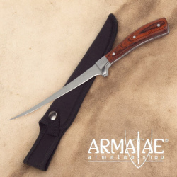 Filetiermesser mit Pakkaholz Griff und Nylonscheide mit GĂĽrtelschlaufe  auf https://armatae.shop Filetiermesser mit Pakkaholz Griff und Nylonscheide mit GĂĽrtelschlaufe  auf https://armatae.shop