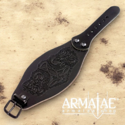 Lederarmband geprägt "Mjölnir" auf https://armatae.shop Lederarmband geprägt "Mjölnir" auf https://armatae.shop