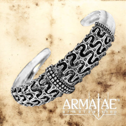 Wikinger Armreif Falster versilberte Bronze - Replik 10. Jhd. auf https://armatae.shop