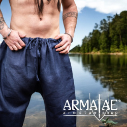 Leinen Wikinger Rushose "Wodan" Dunkelblau auf https://armatae.shop Leinen Wikinger Rushose "Wodan" Dunkelblau auf https://armatae.shop