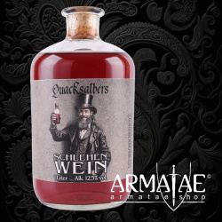 Quacksalbers Schlehenwein, 1l, 12,5 % vol. Alkohol auf https://armatae.shop Quacksalbers Schlehenwein, 1l, 12,5 % vol. Alkohol auf https://armatae.shop
