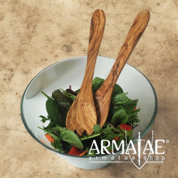 Zweiteiliges Salatbesteck Olivenholz 29 cm auf https://armatae.shop Zweiteiliges Salatbesteck Olivenholz 29 cm auf https://armatae.shop
