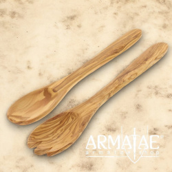 Zweiteiliges Salatbesteck Olivenholz 29 cm auf https://armatae.shop Zweiteiliges Salatbesteck Olivenholz 29 cm auf https://armatae.shop