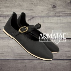 Leonardo Carbone Mittelalter Damenschuhe Cecilie in Schwarz auf https://armatae.shop Leonardo Carbone Mittelalter Damenschuhe Cecilie in Schwarz auf https://armatae.shop