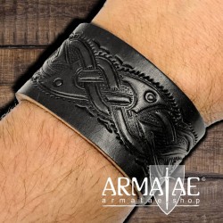 Lederarmband "Celtic" Schwarz auf https://armatae.shop