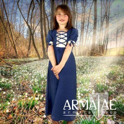 Sommerkleid Blau/Natur