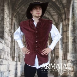 Edler Samtwams Doublet Rot