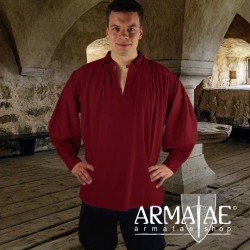 Piratenhemd James Rot 2093r von Leonardo Carbone bei Armatae.shop