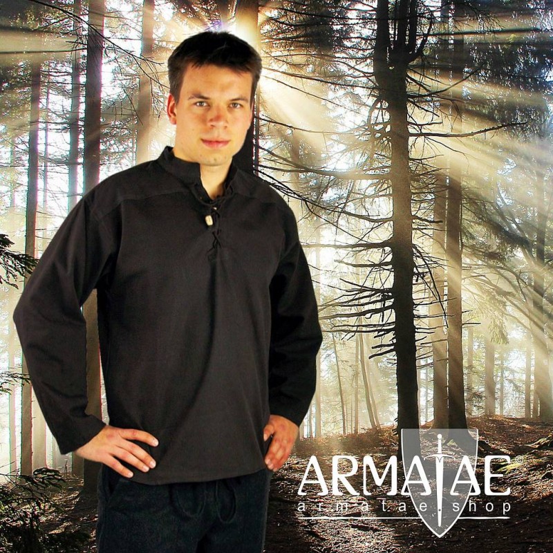 Leonardo Carbone Mittelalterhemd Ansbert Schwarz 2024s bei Armatae.shop Leonardo Carbone Mittelalterhemd Ansbert Schwarz 2024s bei Armatae.shop