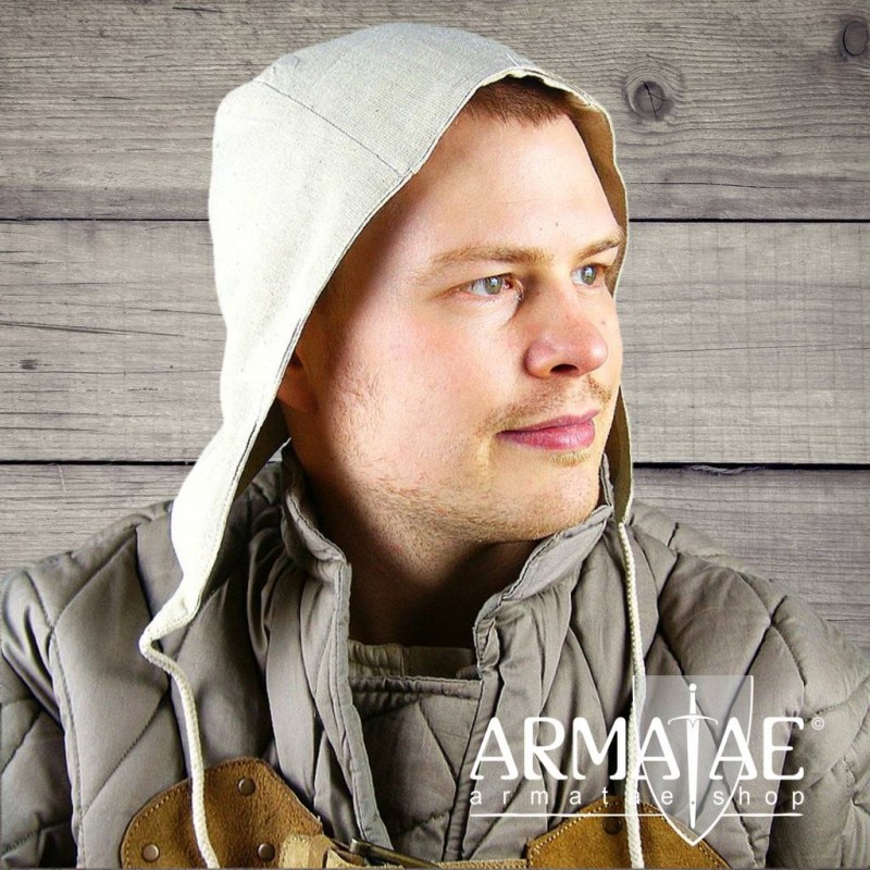 Leonardo Carbone Mittelalter Haube Gerard in Leinenoptik Natur CP-43n auf https://armatae.shop Leonardo Carbone Mittelalter Haube Gerard in Leinenoptik Natur CP-43n auf https://armatae.shop