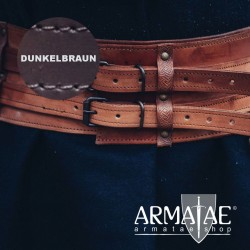 Breiter Wikingergürtel Sif Dunkelbraun ALC-1250d 1 von Leonardo Carbone