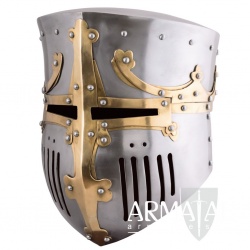 Kreuzritter Helm Stahl &...