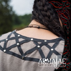 Armatae.shop Tunika Erik mit Leder Sand ALC-8149sa 2 von Leonardo Carbone Armatae.shop Tunika Erik mit Leder Sand ALC-8149sa 2 von Leonardo Carbone