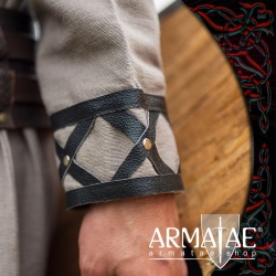 Armatae.shop Tunika Erik mit Leder Sand ALC-8149sa 4 von Leonardo Carbone Armatae.shop Tunika Erik mit Leder Sand ALC-8149sa 4 von Leonardo Carbone