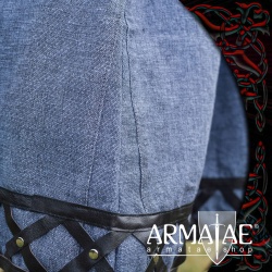 Armatae.shop Tunika Erik mit Leder Blaugrau ALC-8149blgr 4 von Leonardo Carbone Armatae.shop Tunika Erik mit Leder Blaugrau ALC-8149blgr 4 von Leonardo Carbone