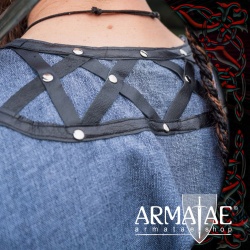 Armatae.shop Tunika Erik mit Leder Blaugrau ALC-8149blgr 5 von Leonardo Carbone Armatae.shop Tunika Erik mit Leder Blaugrau ALC-8149blgr 5 von Leonardo Carbone