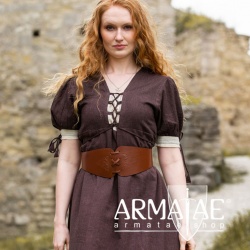 Mittelalter Sommerkleid Denise Braun Natur von Leonardo Carbone