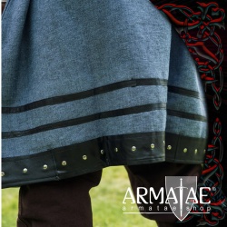 Armatae.shop Tunika Rollo mit Leder Blaugrau 8257blgr 3 von Leonardo Carbone Armatae.shop Tunika Rollo mit Leder Blaugrau 8257blgr 3 von Leonardo Carbone
